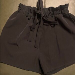 BiBi Black High Waist Shorts with Ruffle Detail,NWOT, Size Small